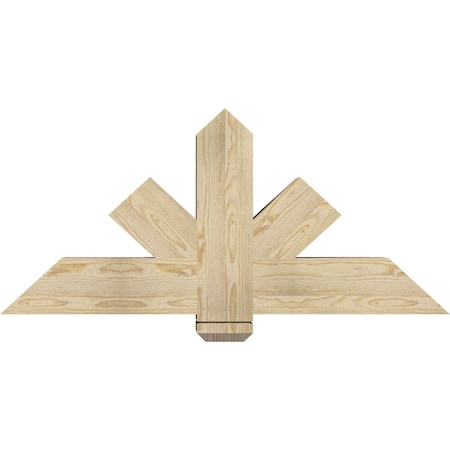 Ekena Millwork Kennewick Rough Sawn Timber Gable Bracket, Douglas Fir, 48"W x 22"H x 6"D x 6"F, 11/12 Pitch GBW048X22X0606KEN00RDF